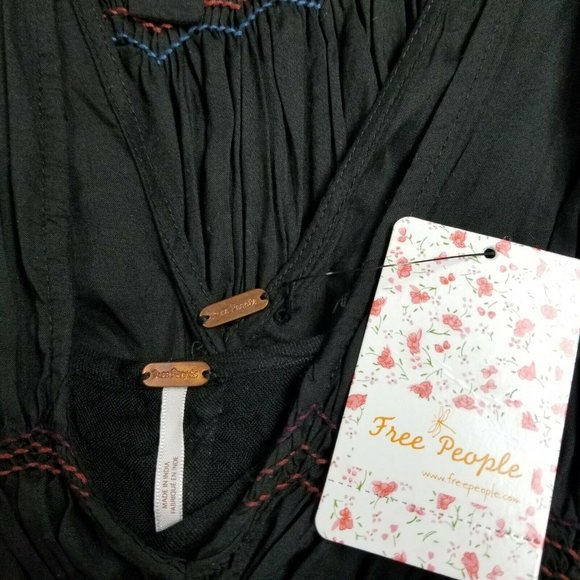 Free People Rainbow Embroidered Smocked Dress - Picture 7 of 8